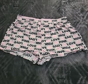 PINK Victoria's Secret Black and Pink Love Shorts